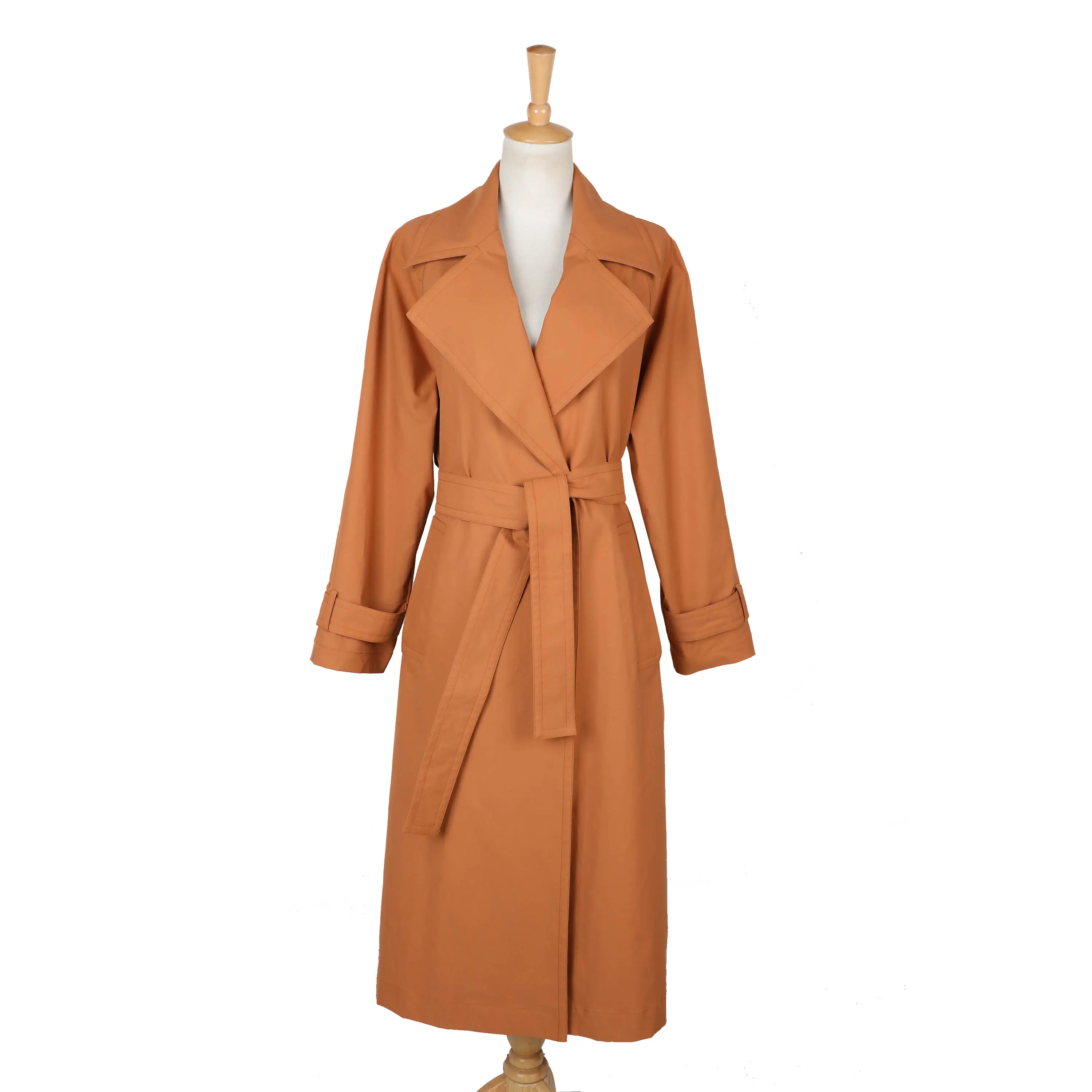 Moda coreana di alta qualità a buon mercato personalizzato modello digitale manica lunga Trench inverno donna Plus Size giacca cappotti