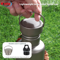 Bouteille d'eau en titane à paroi simple pour l'alpinisme, nouvelle, pour l'extérieur, avec poignée, pour le camping