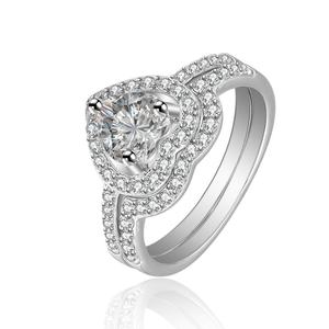 Ensemble de bagues de mariage classiques pour femmes en argent sterling plaqué rhodium avec zircon certifié CMA pour fiançailles, anniversaire et cadeau - Product Image 4