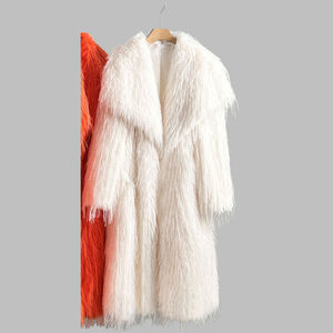 Cappotti Lunghi in <span class=keywords><strong>Pelliccia</strong></span> Sintetica di Alta Qualità a 4 Colori <span class=keywords><strong>per</strong></span> Donna Inverno 2025 Cardigan Aperto con <span class=keywords><strong>Collo</strong></span> a Risvolto Caldo e Soffice - Product Image 6