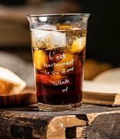 Verres à bière classiques promotionnels de 350 ml, mugs à large ouverture, verres à café glacé imprimés pour boire