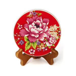 ที่รองแก้วเซรามิกทรงกลมพิมพ์ลายสำหรับใช้บนโต๊ะอาหาร - Product Image 1