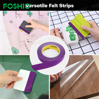 Ruban adhésif en feutre auto-adhésif Foshio violet, outil de teinte pour voiture, rouleau de 5 mètres pour raclette en vinyle