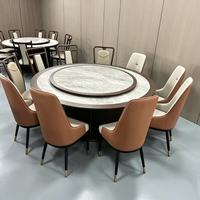 Ensemble table et chaises électriques polyvalents, plateau en bois aspect marbre, écologique, pour salle à manger commerciale, salon, appartement