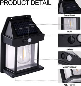 IP65 Waterproof 10W 20cm Home LED Solar <b>Light</b> with <b>Motion</b> <b>Sensor</b> ABS Material for Outdoor Security Wall Use - Product Image 6