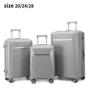Unisex 20-24 Inch Business Suitcase Front Opening Boarding Case Fashion Luggage With Spinner Wheel Business Boarding Suitcase