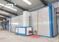 Four industriel automatique de peinture en poudre et de cuisson pour substrats métalliques, haute productivité, nouveau