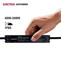Alimentation LED étanche IP66 extra petite 200 150 100 96 Watt 48 24 Volt pour extérieur