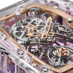 Reloj Deportivo Ovalado de Diseño de Alta Gama para Hombre, Cristal de Zafiro, Resistente al Agua, Correa de Goma, Movimiento Mecánico de Metal/Aleación, Reserva de Energía - Product Image 4