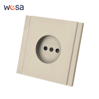 Enchufe de Pared WESA 16A, 1 Tomacorriente, Diseño Moderno y Lujoso, Enchufe Europeo