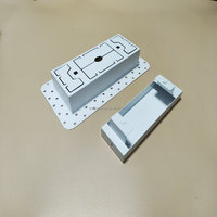 Grille de ventilation murale encastrée moderne 4x10, en métal blanc, pour montage dans les cloisons sèches, pour la ventilation CVC