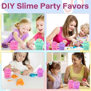 10PCS 50ml Butter <b>Slime</b> Kit Candy Scented Fluffy Party Antistress Educational <b>Toys</b> Safe Non-toxic Eco Friendly 10 Colors Kids - Product Image 4