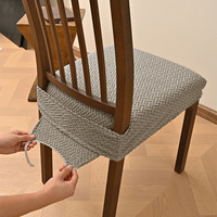 Housse de chaise extensible en jacquard, housse de chaise de salle à manger en spandex élastique, amovible, lavable, protection universelle pour siège d'hôtel