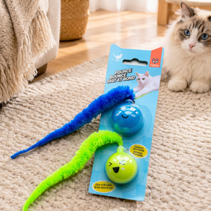 Set <span class=keywords><strong>di</strong></span> Palline Luminose per Gatti con Coda in Pelliccia Sintetica, Giocattolo Interattivo per Animali Domestici, Confezione da Due - Product Image 5