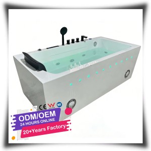 Bañera de Hidromasaje de Lujo HG Waterfall Surfing, Independiente, con 14 Jets, LED, Acrílica, para Interiores - Product Image 1