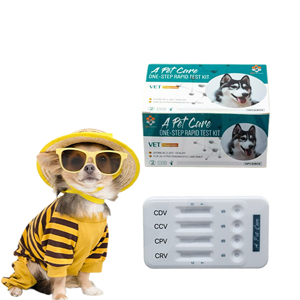 Precio bajo Sin MOQ Canino Veterinario Animal Uso Medicina para mascotas Kit de prueba rápida Moquillo/Parvovirus/Coronavirus/Prueba combinada de rotavirus - Product Image 1