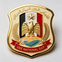 Arabisch ontwerp metalen badge VAE Nationale Dag Verenigde Arabische Emiraten embleem revers speld zinklegering emaille groothandel ODM fabriek