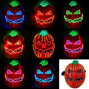 Masque de fête lumineux Halloween en promotion – Masques LED Halloween à lettres noires – Masque d'horreur citrouille et fantôme - Product Image 2