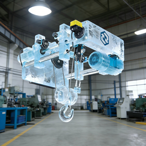 מנוף חשמלי אירופאי סִגְנוֹן עם שלט רחוק אלחוטי, כבל פלדה, 3 טון, 5 טון, 10 טון - Product Image 2