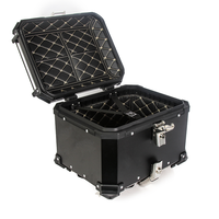 Moto Top Case Aluminium Moto Coffre Étanche Queue Boîte avec Serrure Casque Bagages Rangement pour Scooter Universel