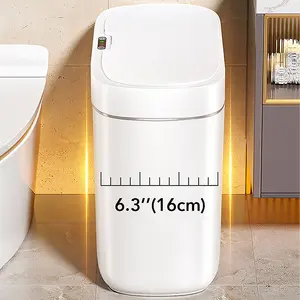 Joybos 3 갤런 방수 자동 슬림 쓰레기통 뚜껑 욕실 모션 유도 쓰레기통 센서 휴지통