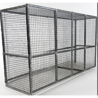 Cage de rangement de sécurité noire en acier pour sous-sol d'appartement, casier de stockage en vrac pour la sécurité personnelle, pour écoles, bureaux, bâtiments et supermarchés