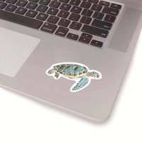 50 pegatinas de PVC de tortugas de dibujos animados de criaturas marinas para vasos, maletas, cuadernos, película mate impermeable