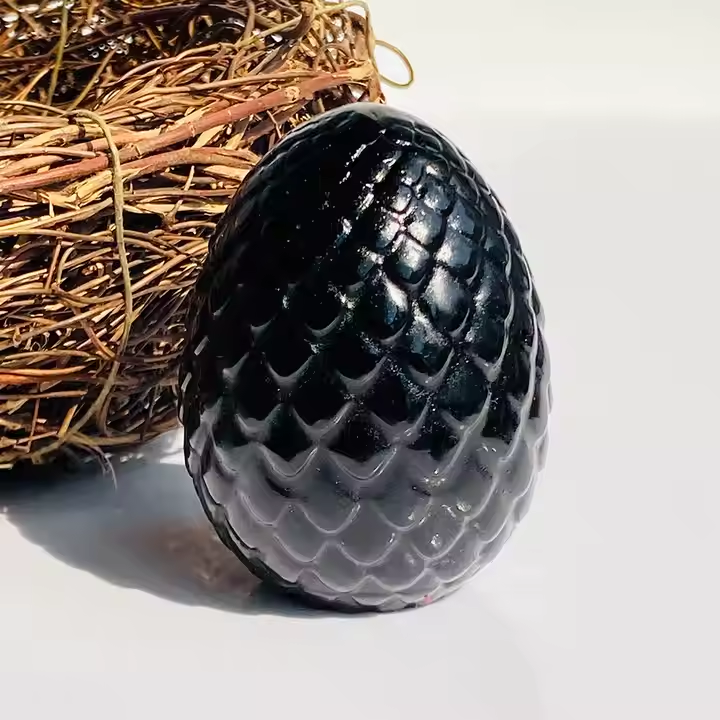 Новое поступление, ручная резьба, хрустальное яйцо, поделки из смешанных материалов, украшение из яиц динозавров с обсидианом и Лазуритом для подарочного использования