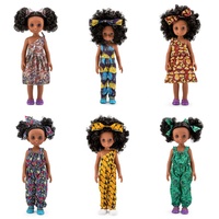 Poupées Africaines Noires de 13 Pouces pour Enfants, Poupées de Mode en Vinyle pour Filles, Poupées Noires Afro-Américaines