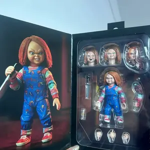 NECA Chucky Action Figure Ko Anime Figurine Patung Model boneka koleksi hadiah ulang tahun mainan anak