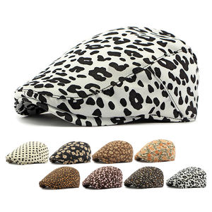 Velours côtelé imprimé léopard béret <span class=keywords><strong>gavroche</strong></span> Gatsby casquette fleurs Golf Cabbie béret casquette plate lierre chapeaux chasse conduite casquette Catsby chapeau - Product Image 1