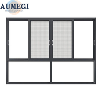 Aumegi OEM 服务 铝制上下推拉窗 三片推拉窗
