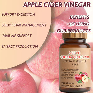 Cápsulas de Vinagre de Sidra de Manzana y Jengibre para Adelgazar, Suplemento Detox, Etiqueta Privada de Fábrica OEM ODM GMP - Product Image 3