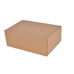 Caja de papel marrón para manualidades, embalaje de cartón, envío directo de fábrica