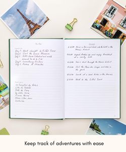 MY MOON PIE Custom <b>Spiral</b> Leather Hardcover Travel Journal <b>Notebook</b> Planner and Organizer with 100 Sheets A5 Size Custom Logo - Product Image 4