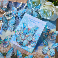 Pack d'autocollants papillons dorés GF, autocollants esthétiques papillons Dream Redemption pour DIY, journal, scrapbooking, décorations