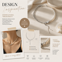 Collier classique en argent sterling 925 avec perles baroques d'eau douce, fermoir trombone, cadeau d'anniversaire pour femme
