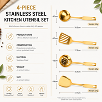 Ustensiles de cuisine miniatures modernes pour enfants : Cuillère en acier inoxydable, spatule à frire, passoire, vaisselle durable