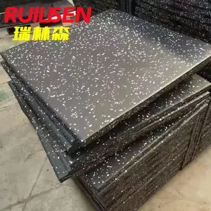 gym floor mat rubber Composite floor Rubber Tiles sport flooring