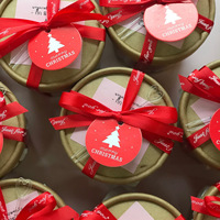 Biglietto di Natale Personalizzato 2026 con Logo, Etichetta Natalizia Europea di Alta Gamma, Mini Biglietto Regalo Natalizio in Stile Cartoon