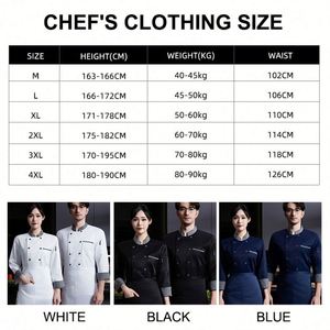 Veste de Chef Camouflage Vert Vente en Gros Uniforme de Cuisine Japonais pour Chef Veste de Travail Bleue Vêtements de Travail Noir - Product Image 3