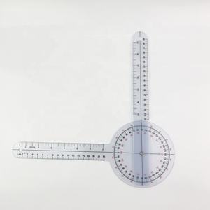Règle médicale non numérique de premiers soins 12 pouces 6 pouces 360 degrés 180 degrés règle médicale en plastique <span class=keywords><strong>PVC</strong></span> 6 pièces/ensemble goniomètre spinaux - Product Image 5