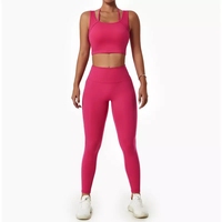 Roupas veste à manches longues pour femmes, vêtements d'entraînement de Sport de Fitness, ensemble de Yoga 4 pièces, ensembles de Fitness sans couture