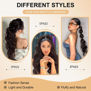 ผมต่อหางม้าสังเคราะห์สำหรับผู้หญิงผมหางม้าสังเคราะห์นุ่มเป็นธรรมชาติใช้ในชีวิตประจำวัน - Product Image 5