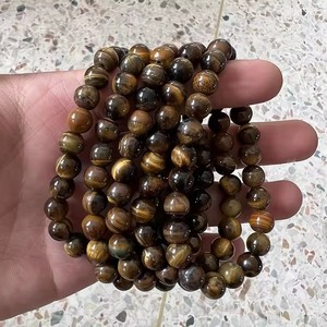 กำไลข้อมือลูกปัดคริสตัลธรรมชาติทำมือขายส่ง พร้อมหินแกะสลักทรงกลมสำหรับบำบัดจักระ ตกแต่งบ้าน - Product Image 2