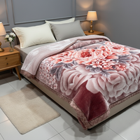 Couverture Raschel personnalisée en velours épais double couche, douce, moelleuse, brossée, respirante et lavable pour l'hiver