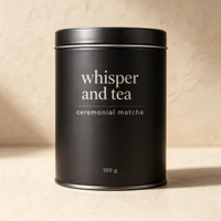 Boîte à thé matcha mate rose 60xH70mm de qualité alimentaire 30g, hermétique à double couvercle, pour poudre de café, vente en gros