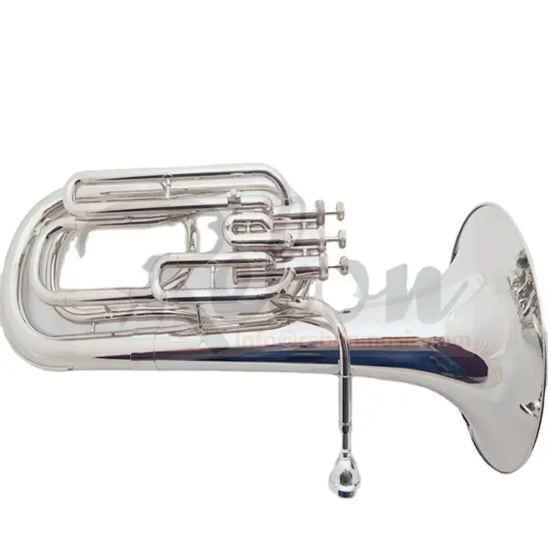 Weifang Rebon B key Nikkel Zilver Bariton tuba met soft case