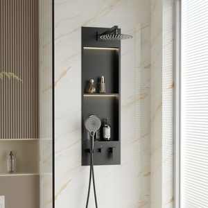 <span class=keywords><strong>Douche</strong></span> de niche encastrée à double couche directe d'usine avec système d'équilibre de vanne en laiton et boîte étanche - Product Image 1