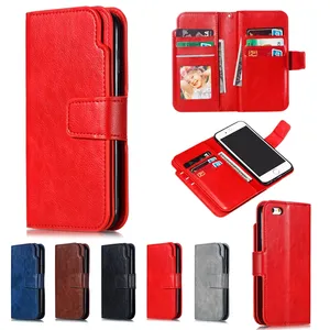 For IPhone 15 14 13 Mini 12 X XS 8 7 6 6S Plus 5 5S Multifunction 9 Cards Slot Wallet Leather Case Cover For 11 Pro Max XR Case